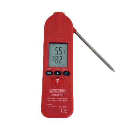BESANTEK BST-IRT12 IR THERMOMETER WITH BUILT-IN THERMISTOR PROBE